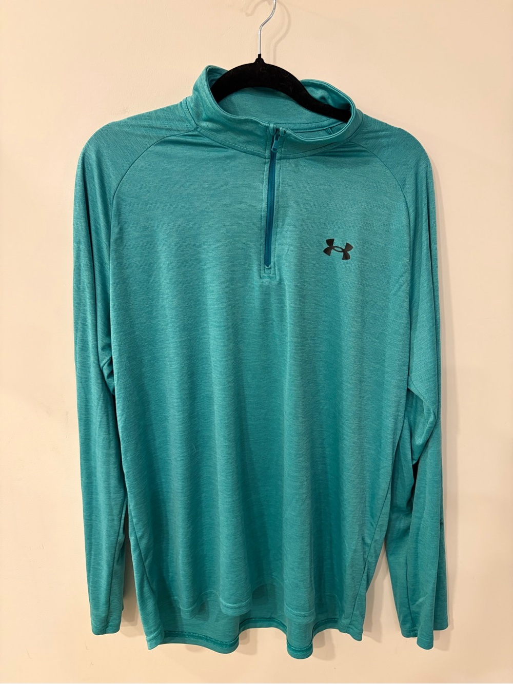 Under Armour Men's Teal Half-Zip Long-Sleeve Swim Rash Guard